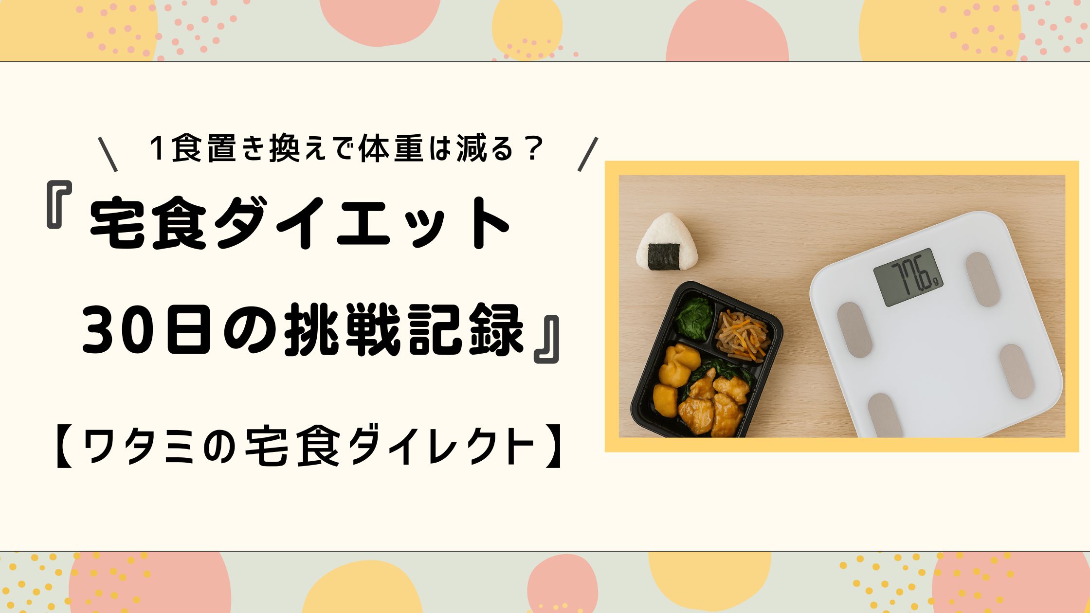 宅食ダイエット30日間の記録
