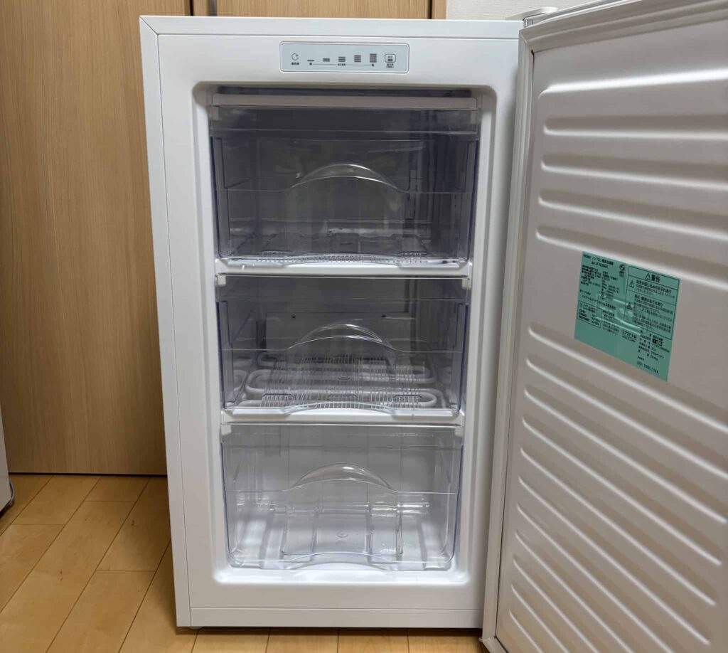 60リットル冷凍庫の中