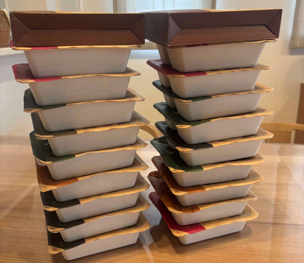 ナッシュ20食を積み上げる