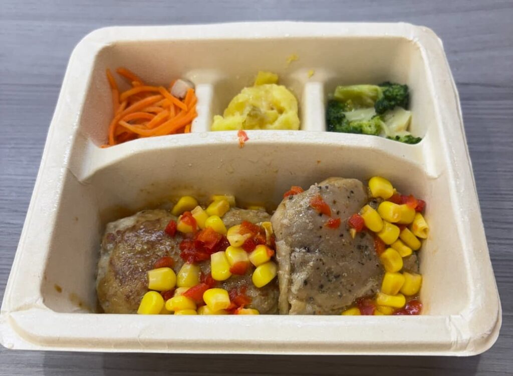 ハンバーグ＆チキンのガーリック